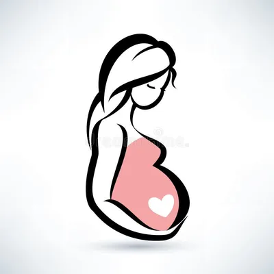 Cute minimalist vector illustration of a loving mother holding her baby